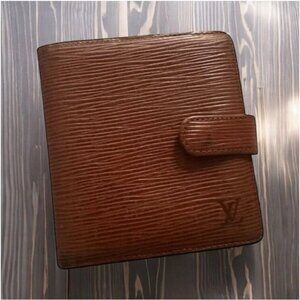 LOUIS VUITTON Womens Brown Epi Leather Snap Wallet